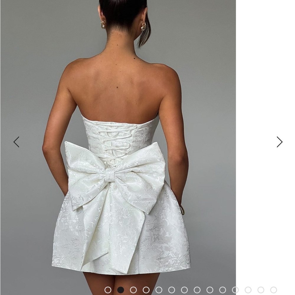 ELENORA MINI DRESS - IVORY XS
